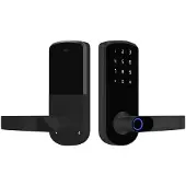 INF Smart Türschloss Fingerabdruck Tuya - TTLock Bluetooth für Haus, Wohnung Schwarz
