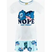 Disney Stitch Pyjama, Weiß, 116-122