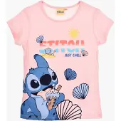 Disney Stitch T-Shirt, Hellrosa, 116-122