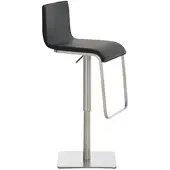 TPFLiving Barhocker Lima Gestell Edelstahl Kunstleder Schwarz