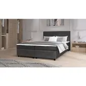 Küchen-Preisbombe Boxspringbett Paxos Cordstoff Graphite 180x200 Hotelbett Bonellfederkern Bett