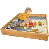 NYVI Kinder Sandkasten NYVIKids Torino 90x90 cm - Sandkasten mit Innenfolie