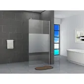 FA-Bausysteme Walk-In Glas Dusche Teilsatiniert 110 cm