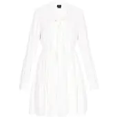 Dreimaster Kleid Frauen cremefarben