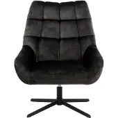 Fonq Paris, Sessel, Stoff, Braun, Stahl, Schwarz, Stahl