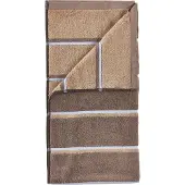 Zone Handtuch Sauna Taupe / Camel / Sky Blue (50 x 100 cm)