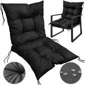 EDANTI Gartenstuhl Kissen Liegestuhl Wasserdicht Codura Schwarz 50x50x50