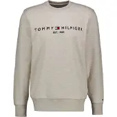 Tommy Hilfiger Sweatshirt "TOMMY LOGO", unifarben, casual, regular fit, Baumwollmix, Rundhals
