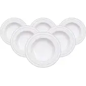 Villeroy & Boch Suppenteller "Suppenteller Gray Pearl ø 24,8 cm 6er Set weiß" Spülmaschinengeeignet, Mikrowellengeeignet