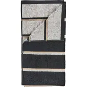Zone Badetuch Sauna Black / Soft Grey / Camel (70 x 140 cm)