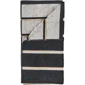 Zone Denmark Handtuch Sauna Black / Soft Grey / Camel (50 x 100 cm)
