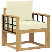 vidaXL 2 Stück Outdoor-Sofagarnitur Polyester Weiß und Creme