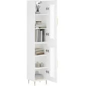 vidaXL Highboard Weiß 34,5x34x180 cm Holzwerkstoff
