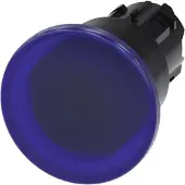 Siemens 3SU1001-1BA50-0AA0 Pilzdrucktaster, beleuchtet, 22mm, rund, Kunststoff, blau, 40mm 3SU10011BA500AA0