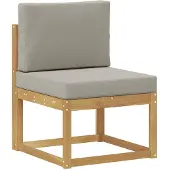 vidaXL Outdoor-Sofagarnitur 5 pcs Weiß und Hellgrau 59 x 59 x 37 cm