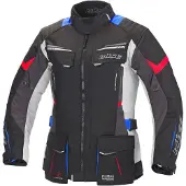 Büse Lago Pro Damen Motorrad Textiljacke, hellgrau/blau/rot, 38