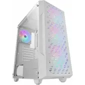 Mars Gaming MCGEOW, Midi Tower, PC, Weiß, ATX, micro ATX, Mini-ITX, Netz, SGCC, Gehärtetes Glas, Gaming