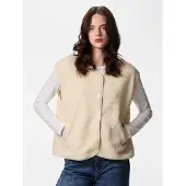 Pieces Pckatty Teddy Weste | Beige | S