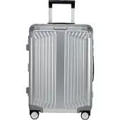 Samsonite Hartschalen-Trolley "LITE-BOX ALU" 40 l 4 Rollen aus Aluminium, mit voll gefüttertem Innenraum, mit Kantenschutz