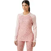 Helly Hansen Lifa Merino Midweight Graphic Crew, Damen, rosa