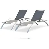 Dcb Garden Set mit 2 Sonnenliegen, Aluminium und Textilene