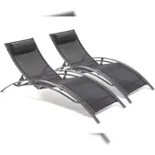 Dcb Garden Set mit 2 Sonnenliegen, Aluminium und Textilene