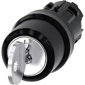 Siemens SCHLUESSELSCHALTER RONIS, I-O-II, Kunststoff, IP67, IP69K, Schwarz, 20 g, 98 mm, 115 mm