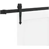 vidaXL Schiebetür ORKDAL Weiß und Schwarz 83 x 202 cm