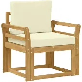 vidaXL 2 Stück Outdoor-Sofagarnitur Polyester Weiß und Creme