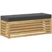 vidaXL Outdoor-Sofagarnitur Weiß und Anthrazit 115 x 43 x 45 cm