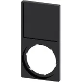 Siemens 3SU1900-0AQ10-0AA0 Schildträger, Rahmen unten eckig, schwarz, für Bezeichnungsschild 27x 27mm 3SU19000AQ100AA0 - 10 Stück