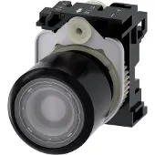 Siemens 3SU1201-0EB70-0AA0 Drucktaster, beleuchtet, 22mm, rund, Kunststoff, klar, Druckknopf 3SU12010EB700AA0
