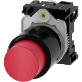 Siemens 3SU1200-0FB20-0AA0 Drucktaster mit verlängertem Hub (12 mm), 22 mm, rund, Kunststoff, rot 3SU12000FB200AA0
