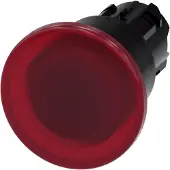 Siemens 3SU1001-1BA20-0AA0 Pilzdrucktaster, beleuchtet, 22mm, rund, Kunststoff, rot, 40mm 3SU10011BA200AA0