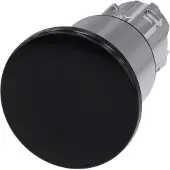 Siemens 3SU1050-1EA10-0AA0 Pilzdrucktaster, 22mm, rund, Metall, hochglanz, schwarz 3SU10501EA100AA0