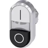 Siemens Drucktaster Front 1f sw/ws bel.b Ř22mm 3SU1051-3BB61-0AK0