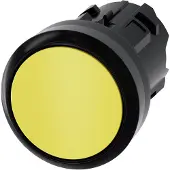 Siemens 3SU1000-0AA30-0AA0 Drucktaster, 22mm, rund, Kunststoff, gelb, Druckknopf 3SU10000AA300AA0