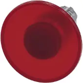 Siemens 3SU1051-1CA20-0AA0 Pilzdrucktaster, beleuchtet, 22mm, rund, Metall, hochglanz, rot, 60mm 3SU10511CA200AA0