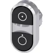 Siemens Drucktaster Front 1f sw Ř22mm oval 3SU1050-3AB11-0AQ0