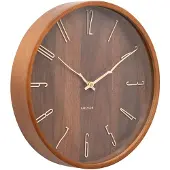Karlsson - Wanduhr Rama - Dunkles Holz - Ø30cm
