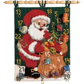 Vervaco Kreuzstich Wandbehang "Adventskalender", Stickbild vorgezeichnet