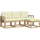 vidaXL Outdoor-Sofagarnitur 4 stk.
