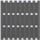 Traumgarten Sichtschutzzaun JUMBO WPC Alu-Design Anthrazit Sichtschutz Lamellenzaun, 179x179 cm