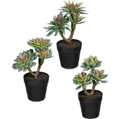 Creativ Green Kunstpflanze "Sukkulenten" im 3er Set
