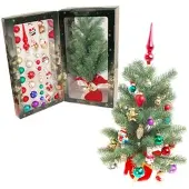 Krebs Glas Lauscha Weihnachtsbaum mit Ornamenten 40-tlg. 45cm