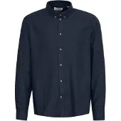 !Solid Langarmhemd SOLID "Langarmhemd SDPepe", Herren, Gr. S, N-Gr, blau (insignia blau melange), Obermaterial: 60% Baumwolle CO. 40% Polyester PES., normal, Hemden Langarmhemd