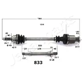 Japanparts GI-833 Antriebswelle Vorne Rechts für SUZUKI SWIFT III (MZ, EZ)