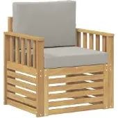 vidaXL 2 Stück Outdoor-Sofagarnitur Polyester Weiß und Hellgrau