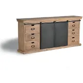 GINER Y COLOMER Sideboard aus Mangoholz im Industrialstil, 85 cm x 190 cm x 40 cm