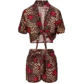 Lingadore Strandkleidung Leopard Flower | Grösse: 44 | Farbe: Rot